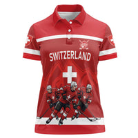 Custom Switzerland Ice Hockey Women Polo Shirt La Nati World Glory