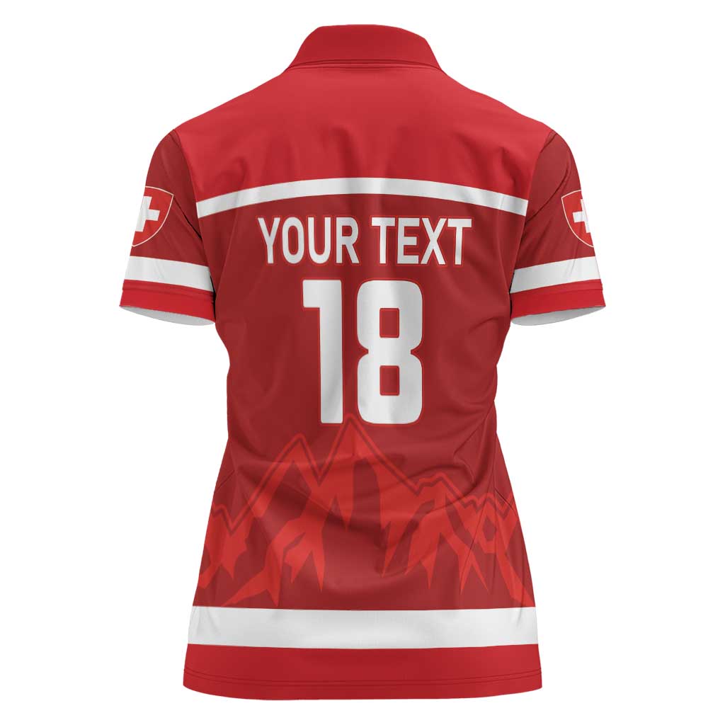 Custom Switzerland Ice Hockey Women Polo Shirt La Nati World Glory