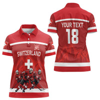 Custom Switzerland Ice Hockey Women Polo Shirt La Nati World Glory