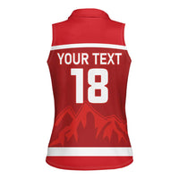 Custom Switzerland Ice Hockey Women Sleeveless Polo Shirt La Nati World Glory