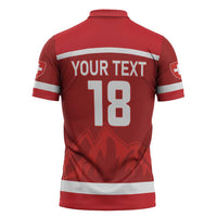 Custom Switzerland Ice Hockey Zipper Polo Shirt La Nati World Glory