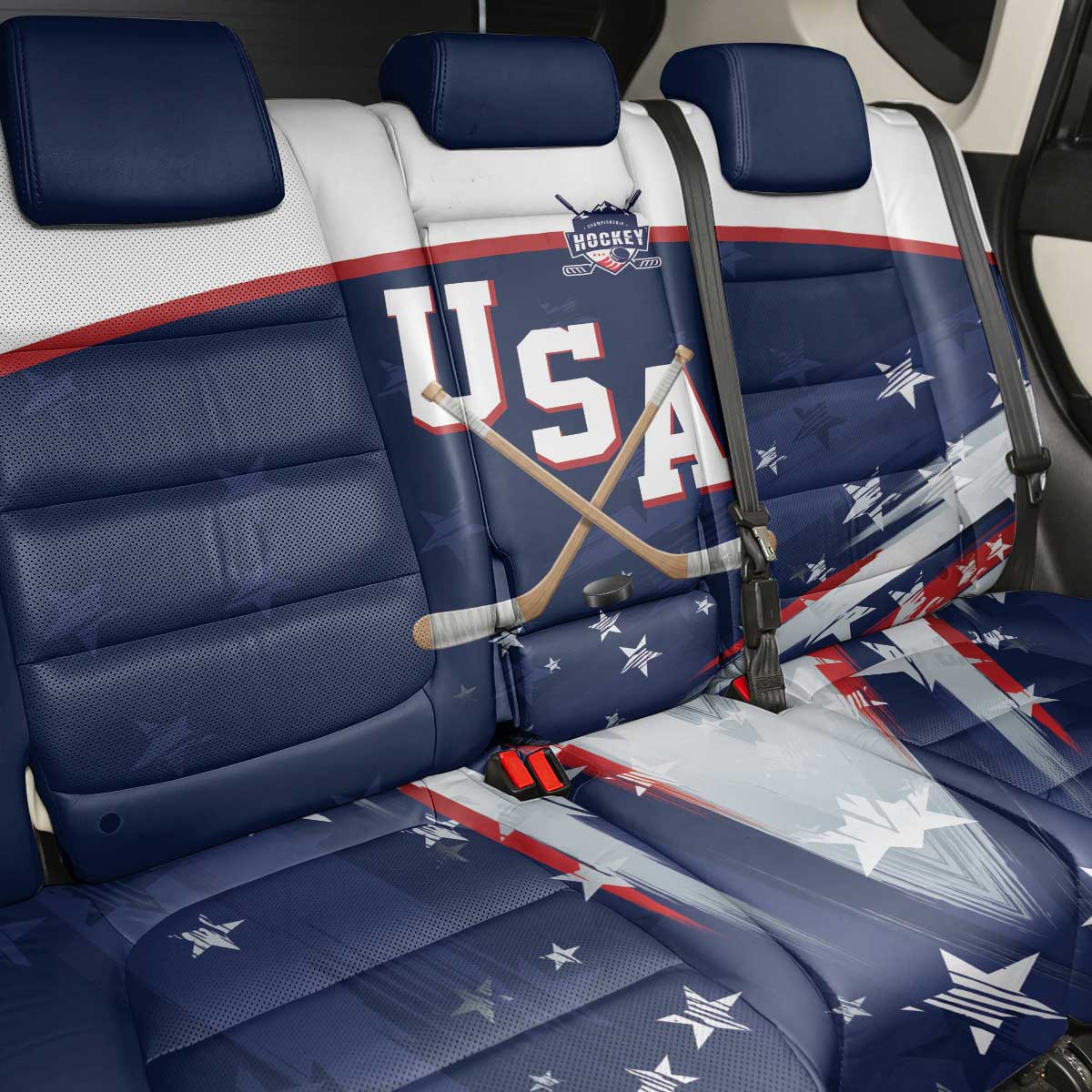 USA Ice Hockey Back Car Seat Cover American Power 2026 Edition