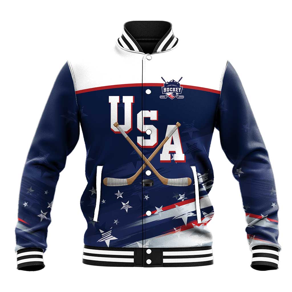 Custom USA Ice Hockey Baseball Jacket American Power 2026 Edition