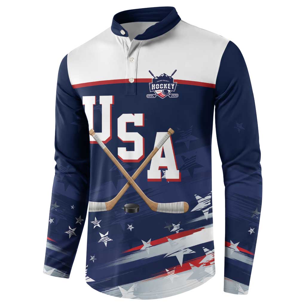 Custom USA Ice Hockey Button Sweatshirt American Power 2026 Edition