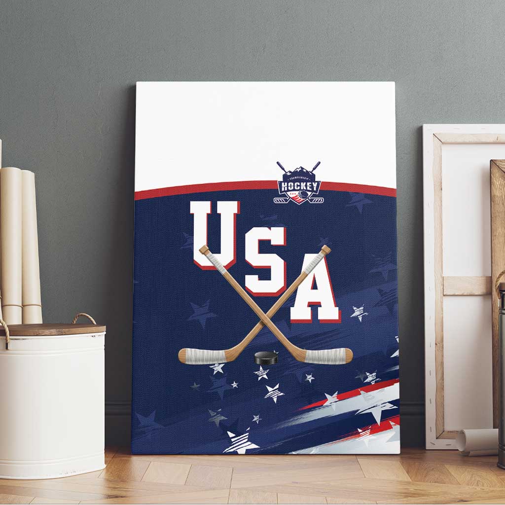 USA Ice Hockey Canvas Wall Art American Power 2026 Edition