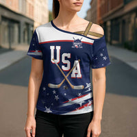 Custom USA Ice Hockey Cross Shoulder Shirt American Power 2026 Edition