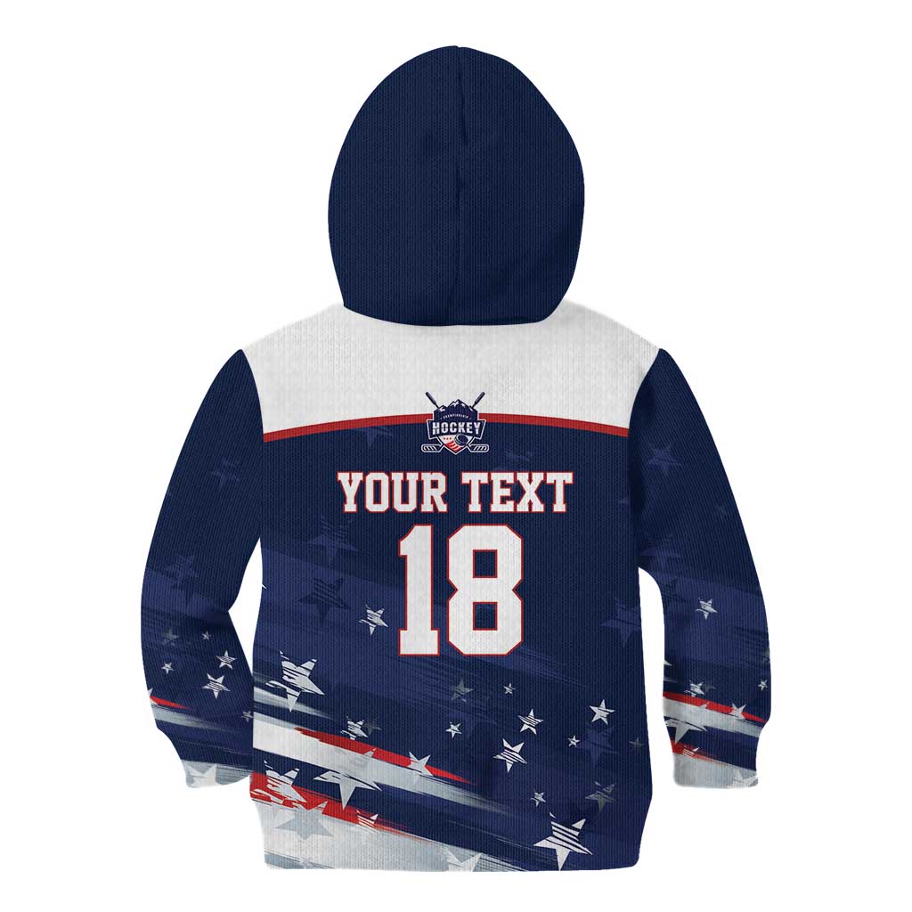 Custom USA Ice Hockey Kid Hoodie American Power 2026 Edition