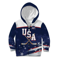 Custom USA Ice Hockey Kid Hoodie American Power 2026 Edition