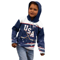 Custom USA Ice Hockey Kid Hoodie American Power 2026 Edition