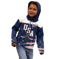 Custom USA Ice Hockey Kid Hoodie American Power 2026 Edition