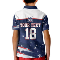 Custom USA Ice Hockey Kid Polo Shirt American Power 2026 Edition
