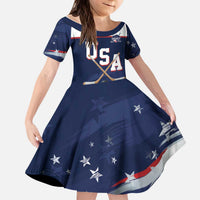 Custom USA Ice Hockey Kid Short Sleeve Dress American Power 2026 Edition