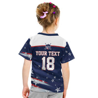 Custom USA Ice Hockey Kid T Shirt American Power 2026 Edition
