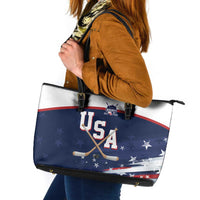 USA Ice Hockey Leather Tote Bag American Power 2026 Edition