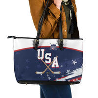 USA Ice Hockey Leather Tote Bag American Power 2026 Edition