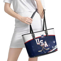 USA Ice Hockey Leather Tote Bag American Power 2026 Edition