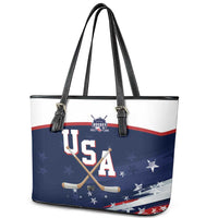 USA Ice Hockey Leather Tote Bag American Power 2026 Edition