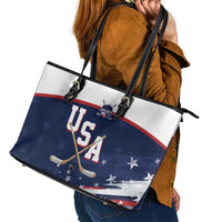 USA Ice Hockey Leather Tote Bag American Power 2026 Edition