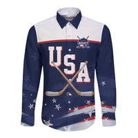 Custom USA Ice Hockey Long Sleeve Button Shirt American Power 2026 Edition
