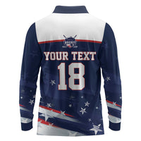 Custom USA Ice Hockey Long Sleeve Polo Shirt American Power 2026 Edition