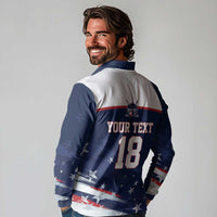 Custom USA Ice Hockey Long Sleeve Polo Shirt American Power 2026 Edition
