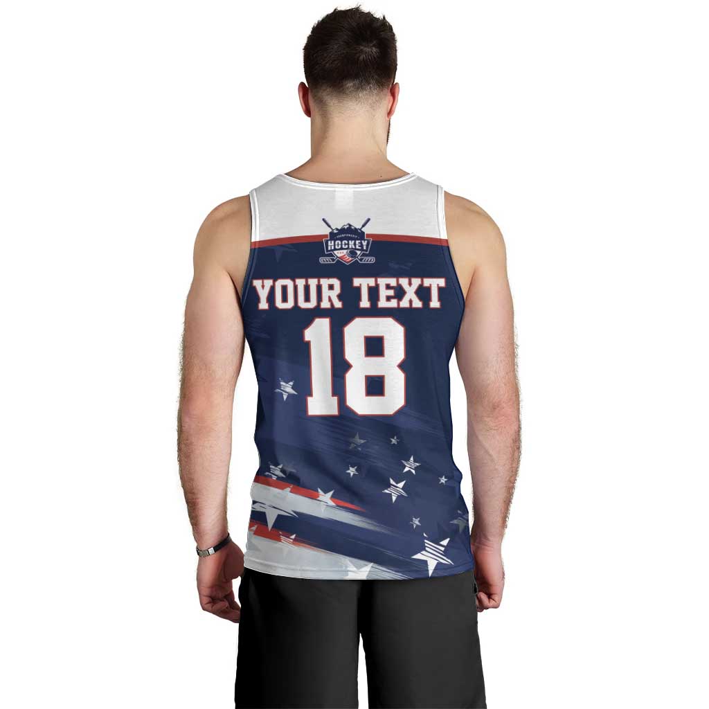 Custom USA Ice Hockey Men Tank Top American Power 2026 Edition