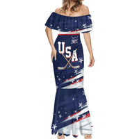 Custom USA Ice Hockey Mermaid Dress American Power 2026 Edition