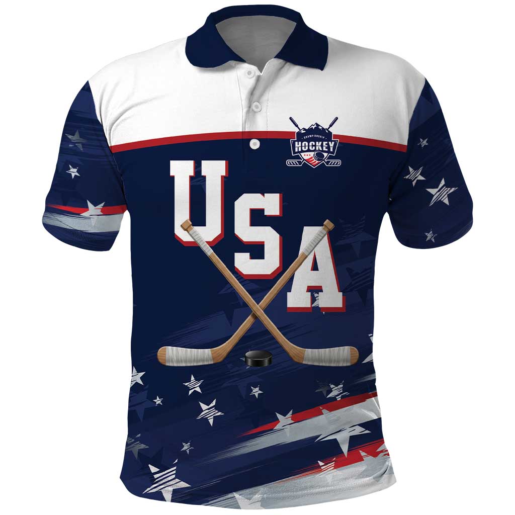 Custom USA Ice Hockey Polo Shirt American Power 2026 Edition