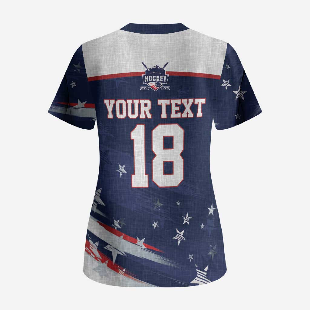 Custom USA Ice Hockey Scrub Top American Power 2026 Edition