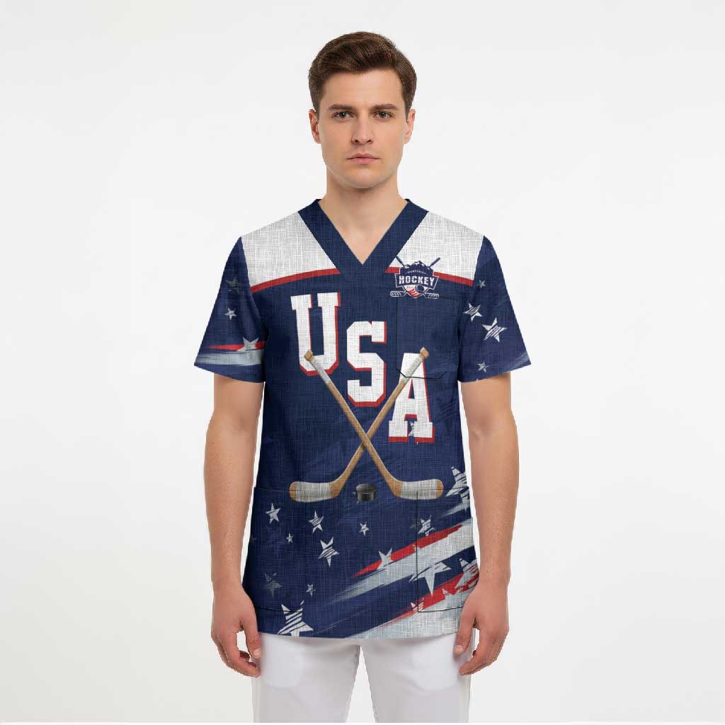 Custom USA Ice Hockey Scrub Top American Power 2026 Edition