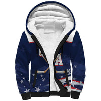 Custom USA Ice Hockey Sherpa Hoodie American Power 2026 Edition