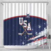 USA Ice Hockey Shower Curtain American Power 2026 Edition