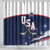 USA Ice Hockey Shower Curtain American Power 2026 Edition