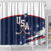 USA Ice Hockey Shower Curtain American Power 2026 Edition