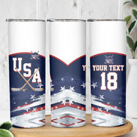 Custom USA Ice Hockey Skinny Tumbler American Power 2026 Edition