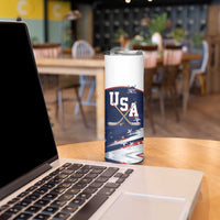 Custom USA Ice Hockey Skinny Tumbler American Power 2026 Edition