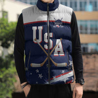 Custom USA Ice Hockey Sleeveless Puffer Jacket American Power 2026 Edition