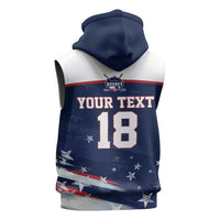 Custom USA Ice Hockey Sleeveless Zip Hoodie American Power 2026 Edition