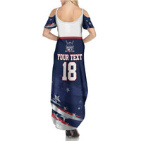 Custom USA Ice Hockey Summer Maxi Dress American Power 2026 Edition