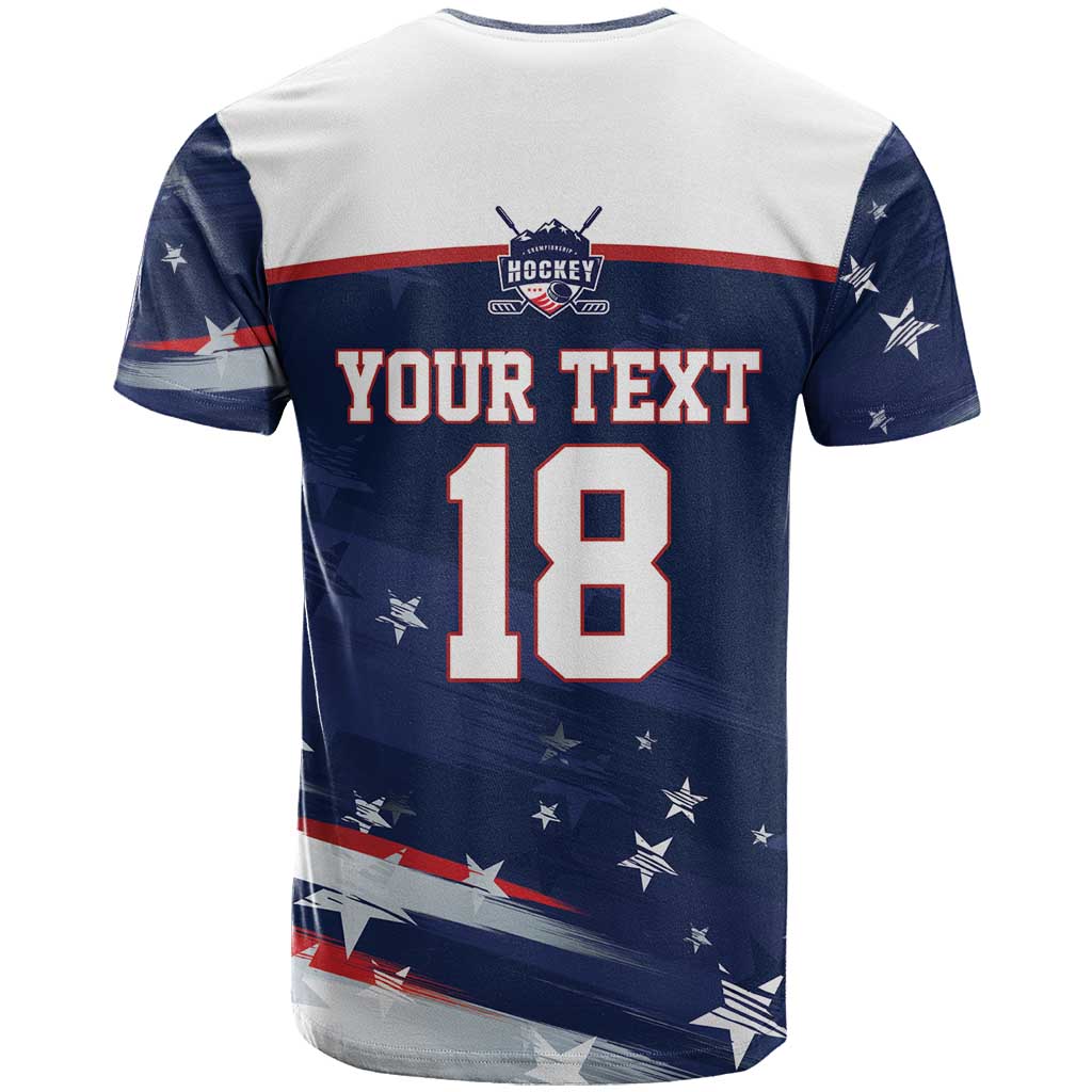 Custom USA Ice Hockey T Shirt American Power 2026 Edition