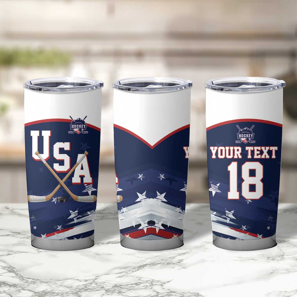 Custom USA Ice Hockey Tumbler Cup American Power 2026 Edition