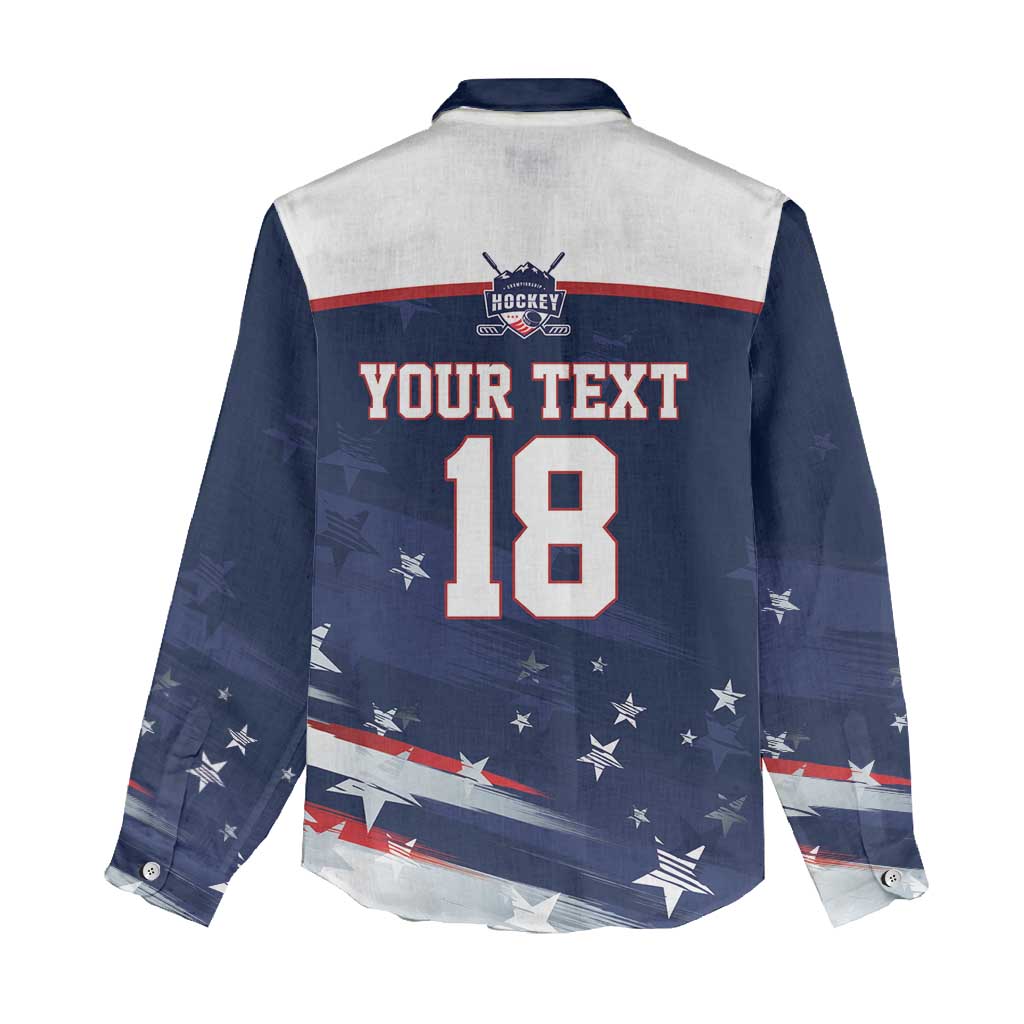 Custom USA Ice Hockey Women Casual Shirt American Power 2026 Edition
