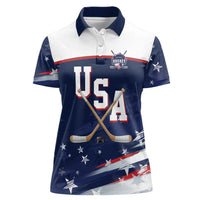 Custom USA Ice Hockey Women Polo Shirt American Power 2026 Edition