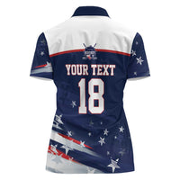Custom USA Ice Hockey Women Polo Shirt American Power 2026 Edition