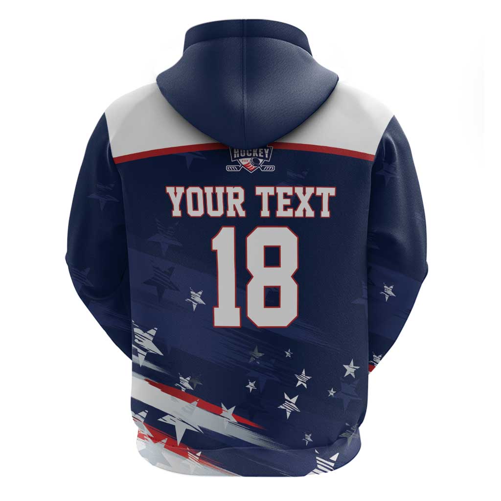 Custom USA Ice Hockey Zip Hoodie American Power 2026 Edition