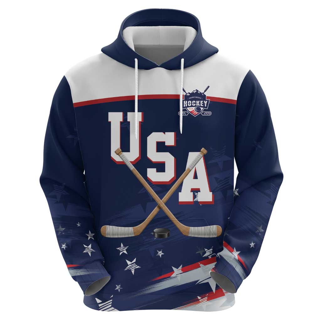 Custom USA Ice Hockey Zip Hoodie American Power 2026 Edition