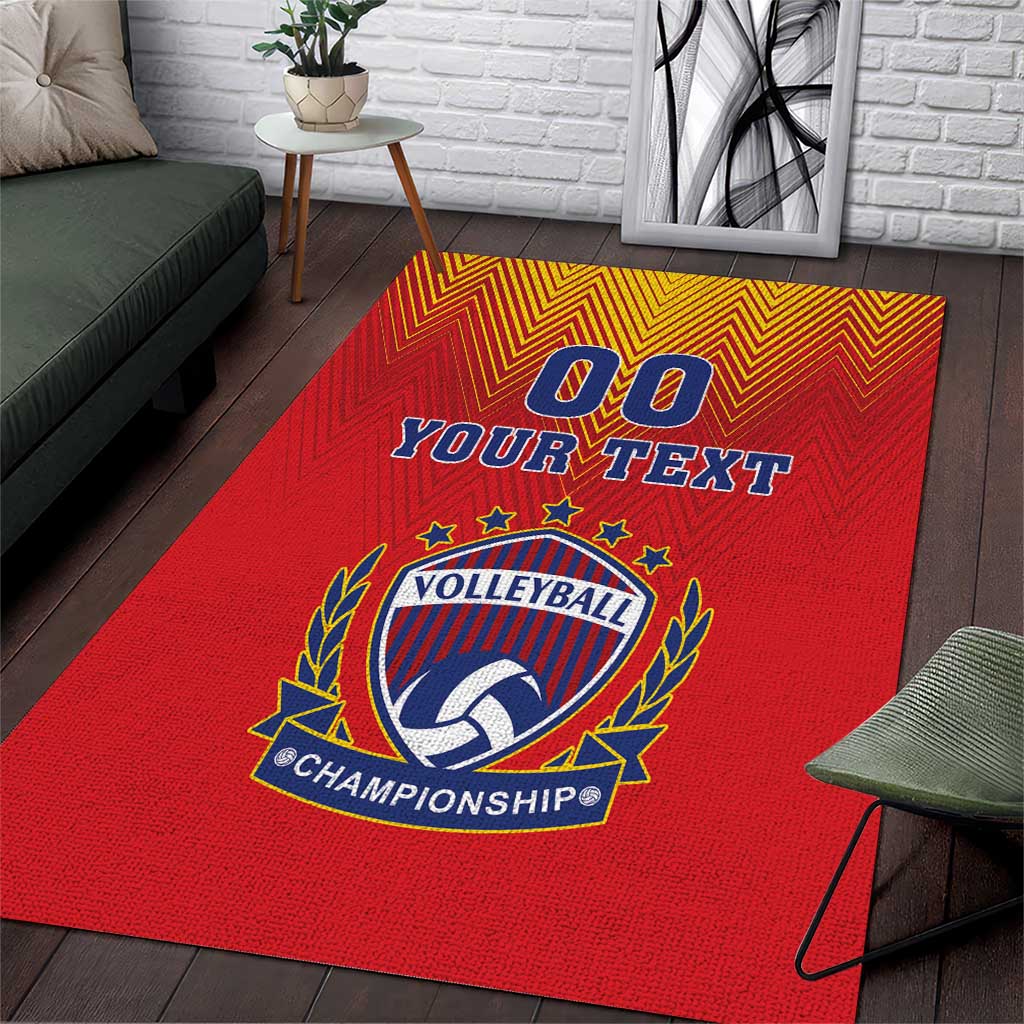 Custom Romania Volleyball Area Rug Sporty Style