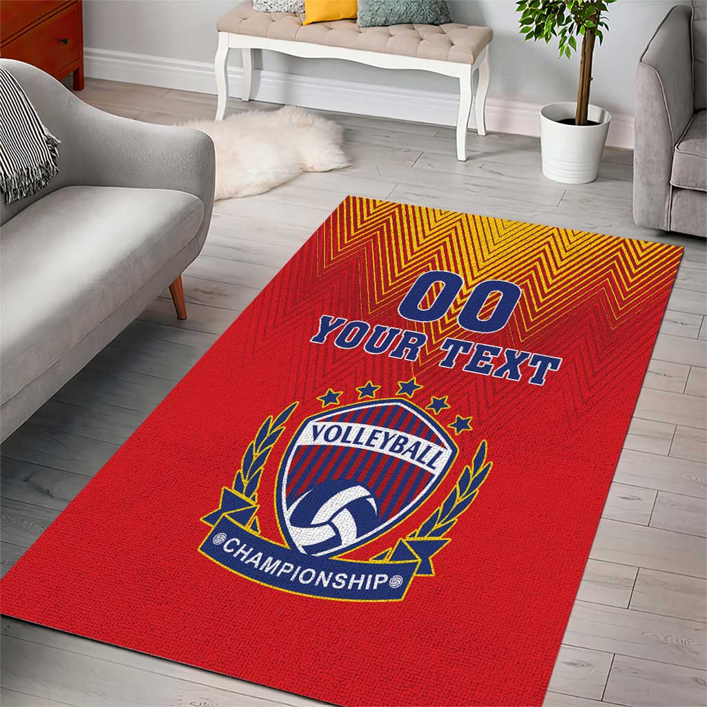 Custom Romania Volleyball Area Rug Sporty Style