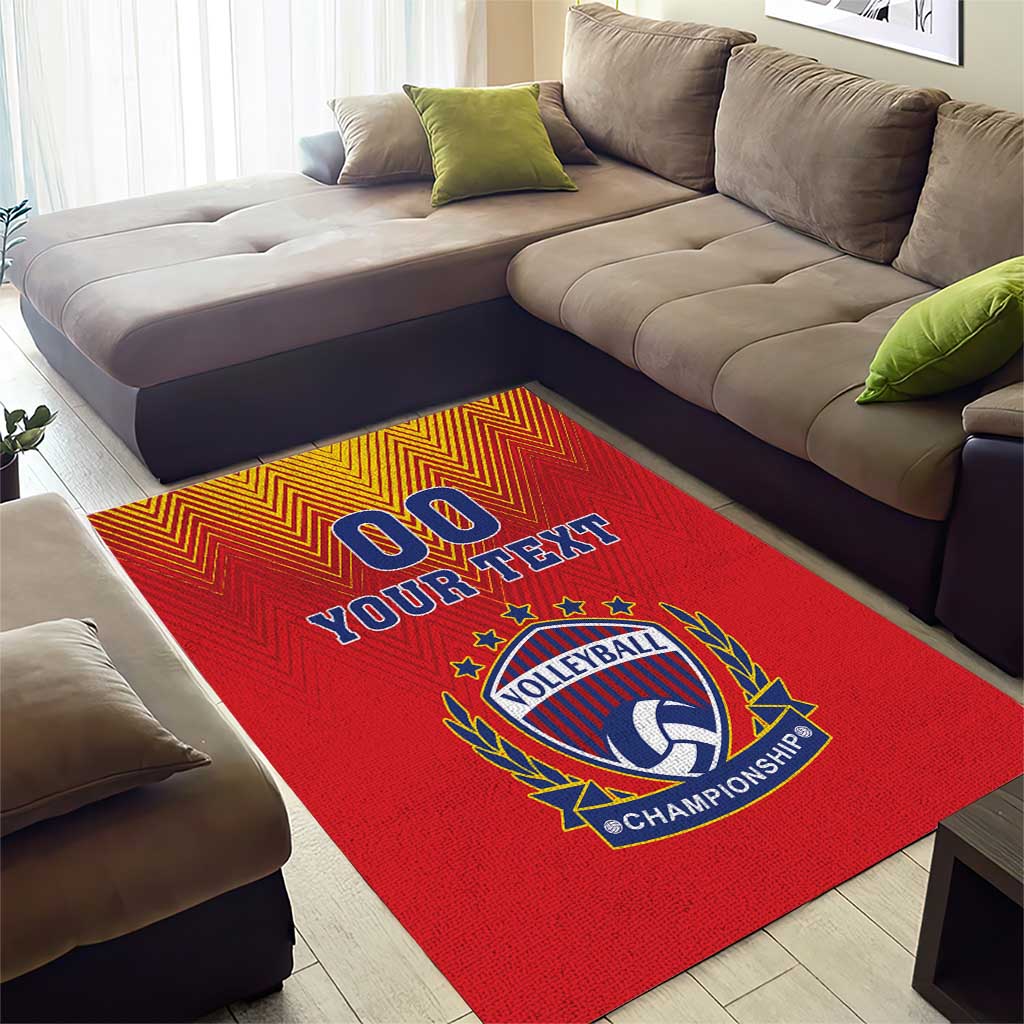 Custom Romania Volleyball Area Rug Sporty Style