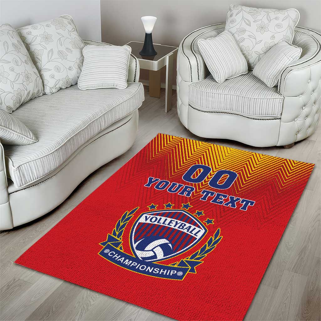 Custom Romania Volleyball Area Rug Sporty Style